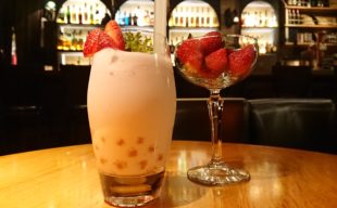 【春限定】桜といちごのタピオカミルクカクテル